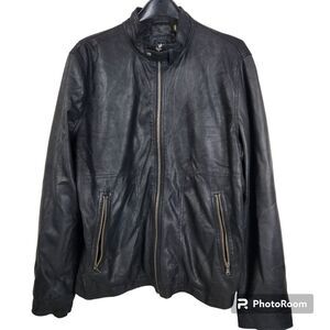 Vintage Saks Fifth Avenue Mens GIII Full Zip Soft Leather Jacket Size Large